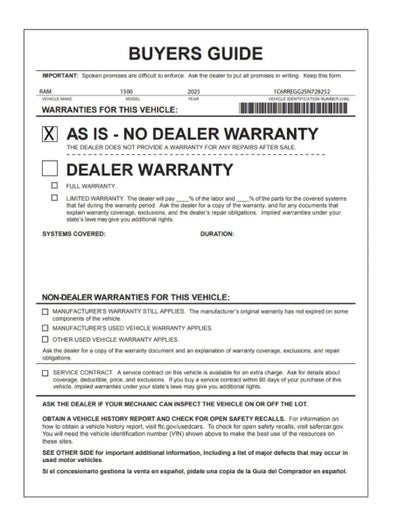 2025 RAM 1500 Tradesman