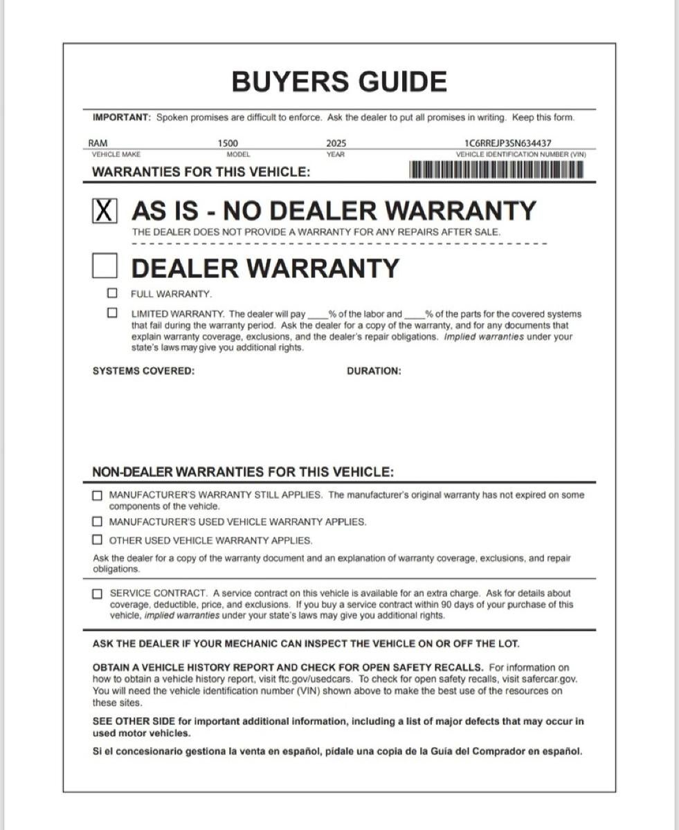 2025 RAM 1500 Laramie