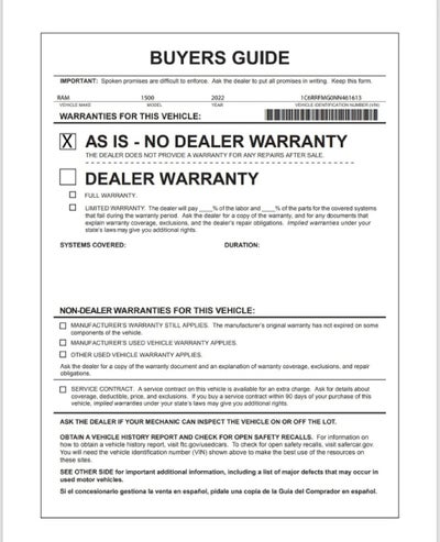 2022 RAM 1500 Big Horn