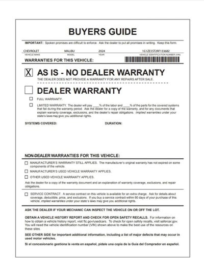 2024 Chevrolet Malibu 2LT