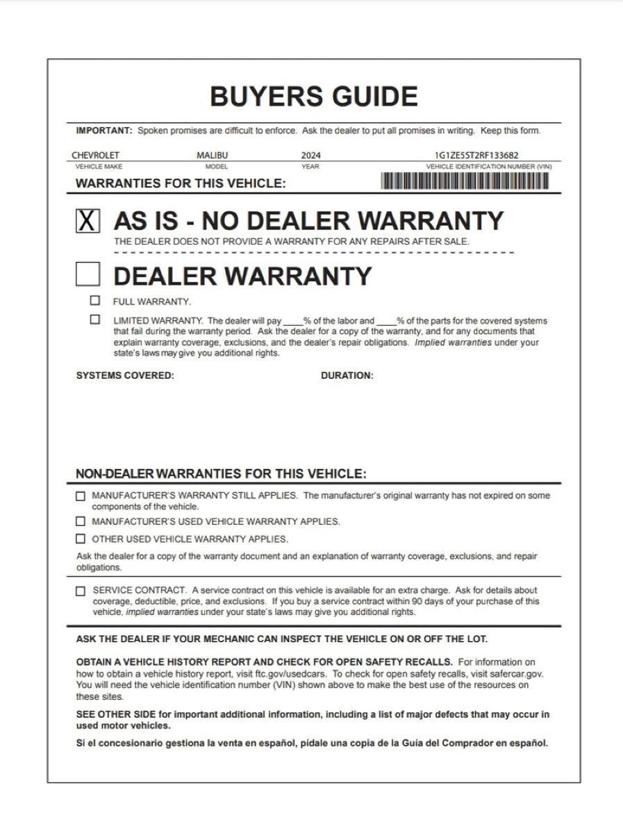 2024 Chevrolet Malibu 2LT