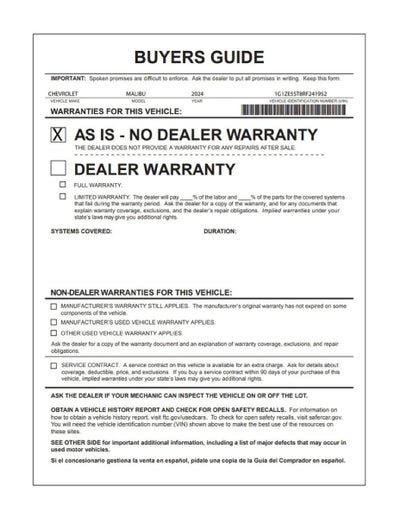 2024 Chevrolet Malibu 2LT