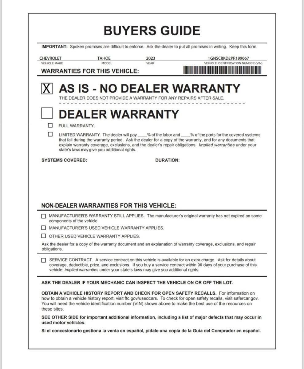 2023 Chevrolet Tahoe RST