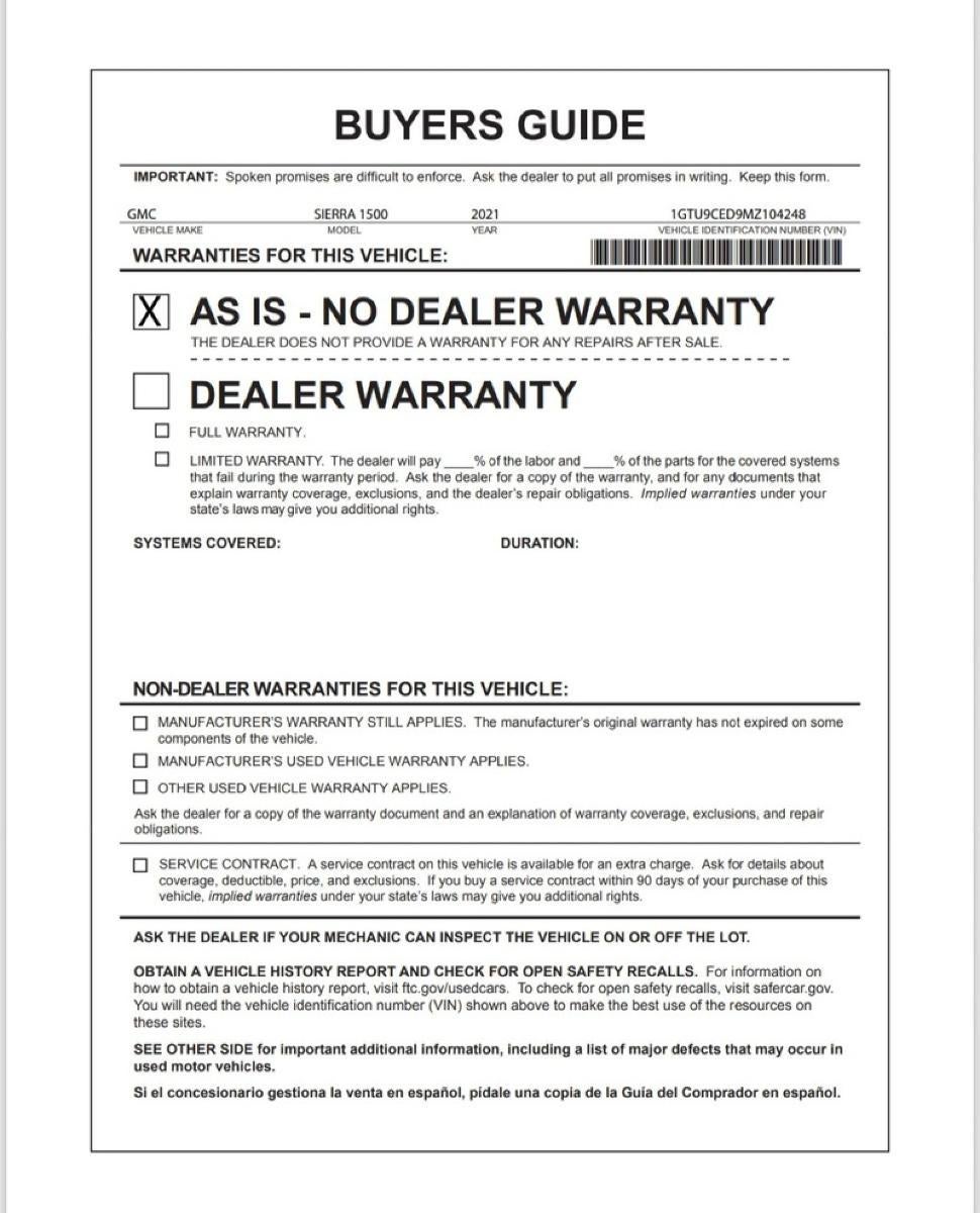 2021 GMC Sierra 1500 Elevation