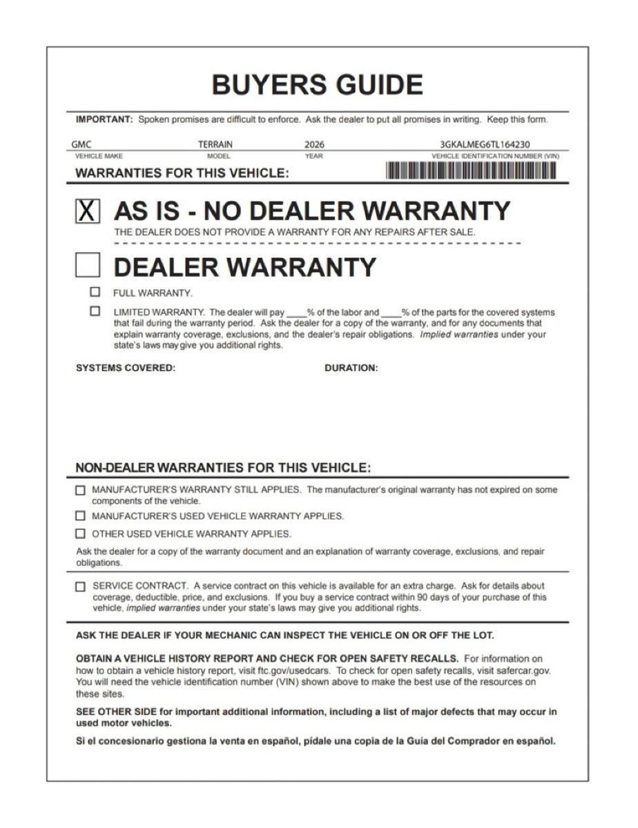 2026 GMC Terrain Elevation