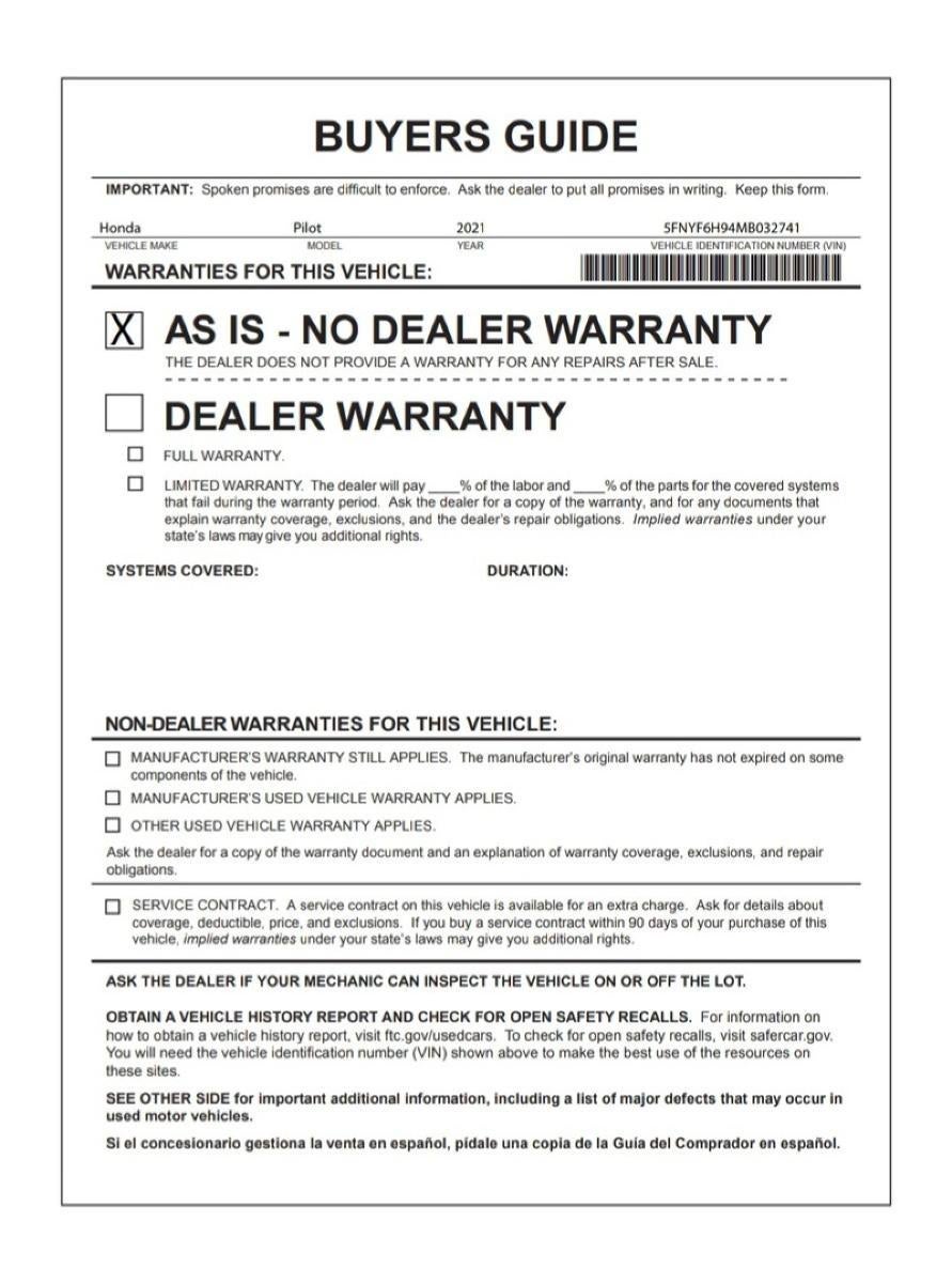 2021 Honda Pilot Touring 8-Passenger