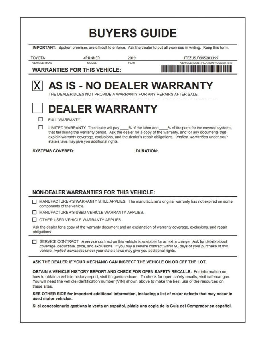 2019 Toyota 4Runner SR5