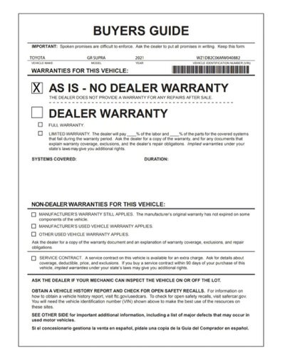 2021 Toyota GR Supra 2.0