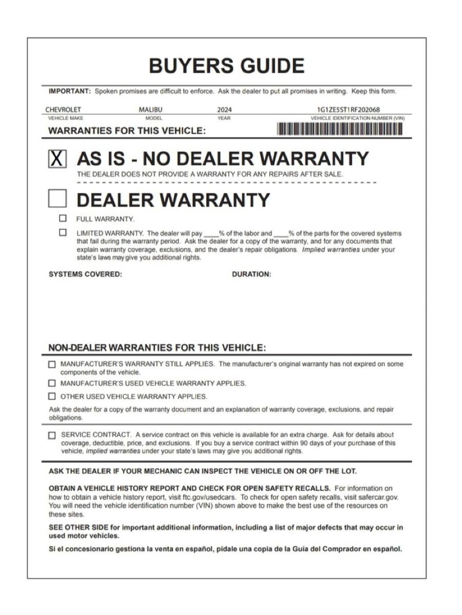 2024 Chevrolet Malibu 2LT