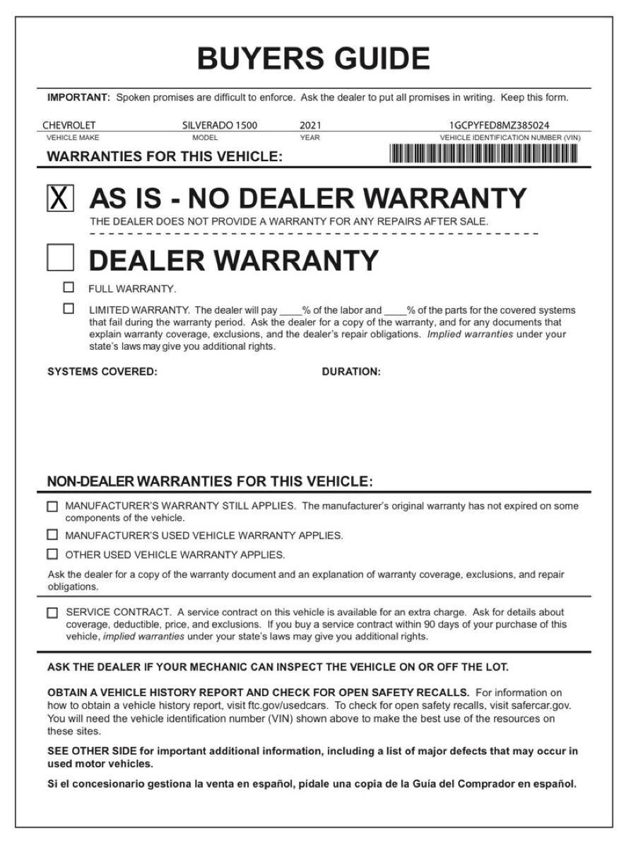 2021 Chevrolet Silverado 1500 LT Trail Boss